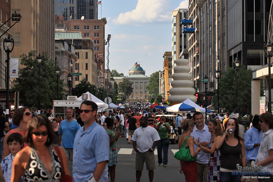 Looking toward the capitol.