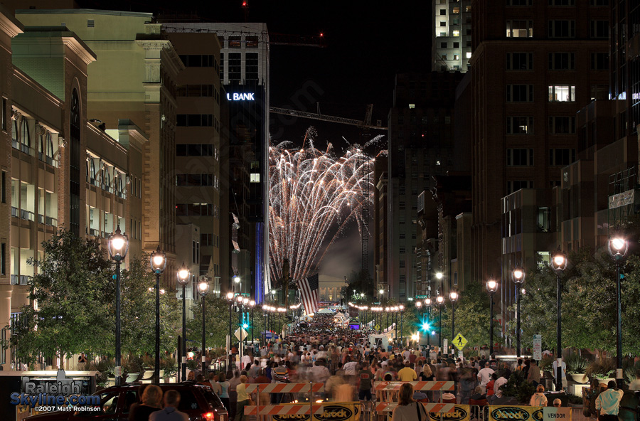 Raleigh should have more fireworks downtown.