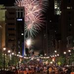 Raleigh Wide Open fireworks begin.