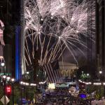 Fireworks over Fayetteville Street.