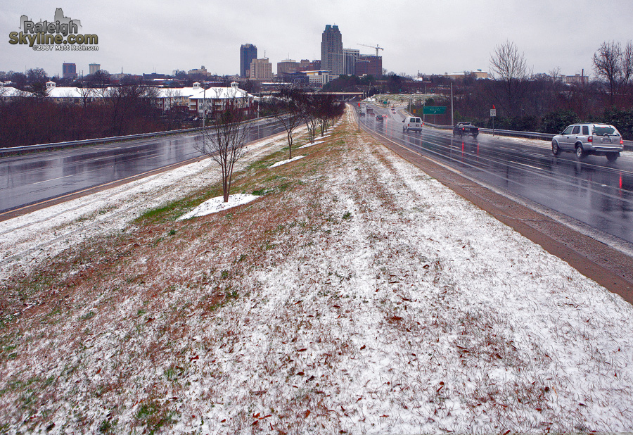 The classic view with snow.