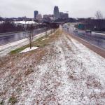 The classic view with snow.