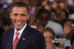 Barack Obama visits Raleigh