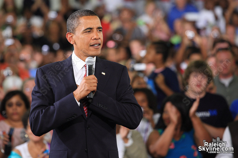 Barack Obama in Raleigh, NC