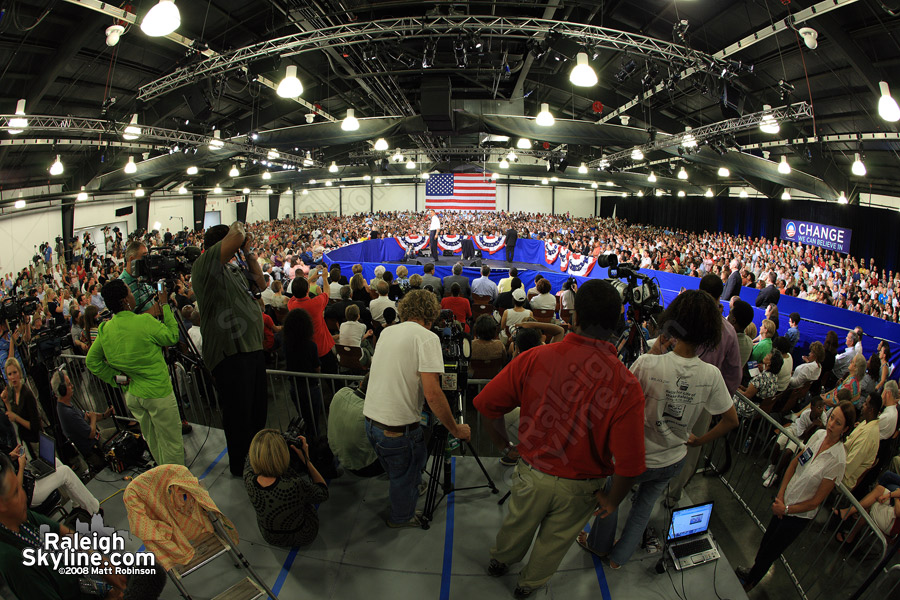 View from the press stand.