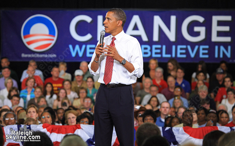 Barack Obama in Raleigh, NC