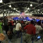 View from the press stand.