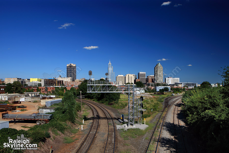 Downtown Raleigh, NC from the Boylan Avenue Bridge.