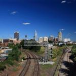 Downtown Raleigh, NC from the Boylan Avenue Bridge.