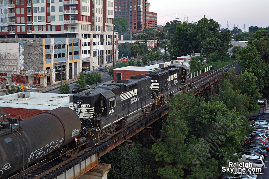 Norfolk Southern locomotives on their way to Fuquay-Varina