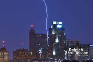 Downtown Raleigh Lightning