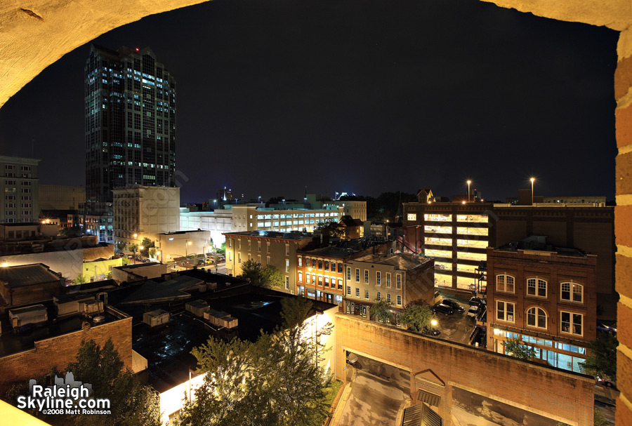 Moore square parking garage view