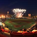 Fireworks at a Carolina Mudcats game