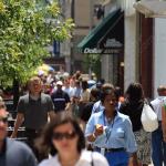 Typical workday scene on F street