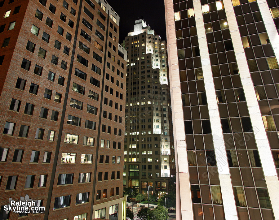 BB&amp;T Building on July 18, 2005, with its full original illumination.