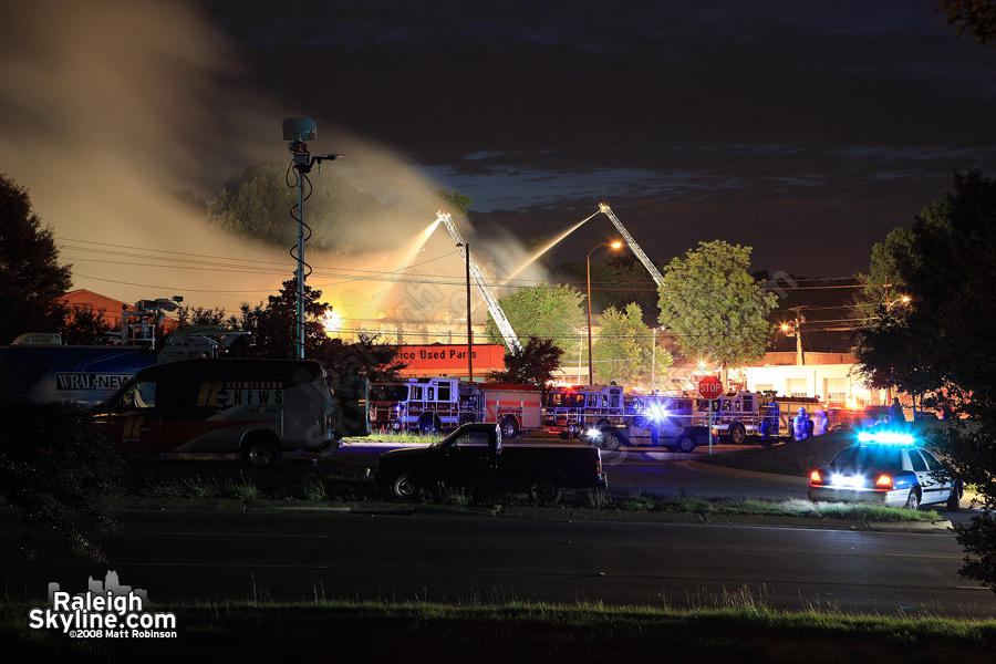 Convergence of media and emergency crews.