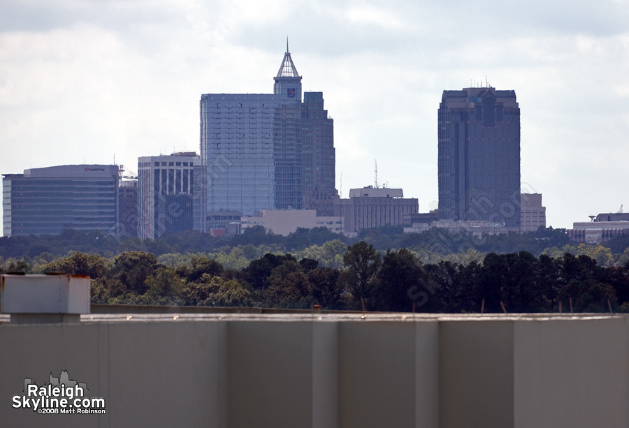 Downtown Raleigh from Duke Health complex.