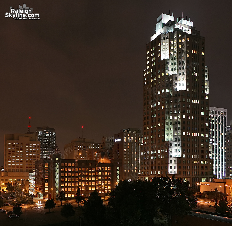 October 2004 view of downtown Raleigh.