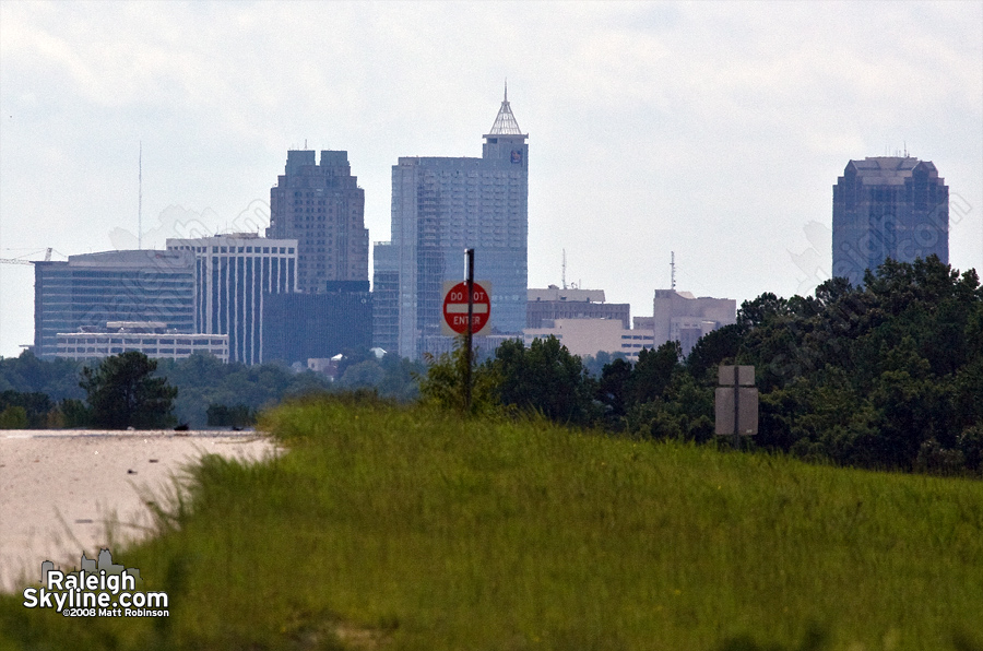 North Raleigh Louisburg Road view of downtown.