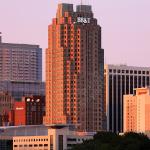 Last sunlight on downtown Raleigh.