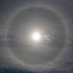 Sun halo on the edge of TS Hanna.