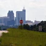 North Raleigh Louisburg Road view of downtown.