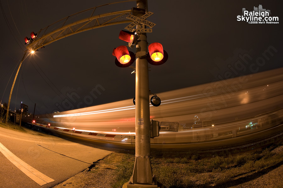 Train crosses Hargett Street