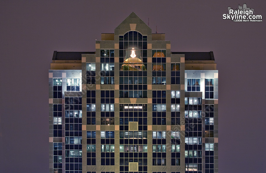 Upper portion of the Wachovia Building.