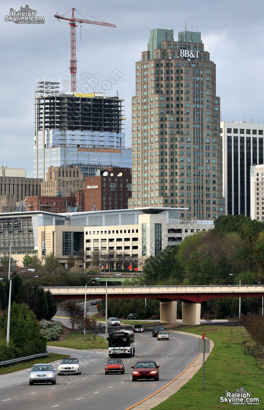 The framework of the RBC Plaza Condominium crown sits atop the 34th floor.