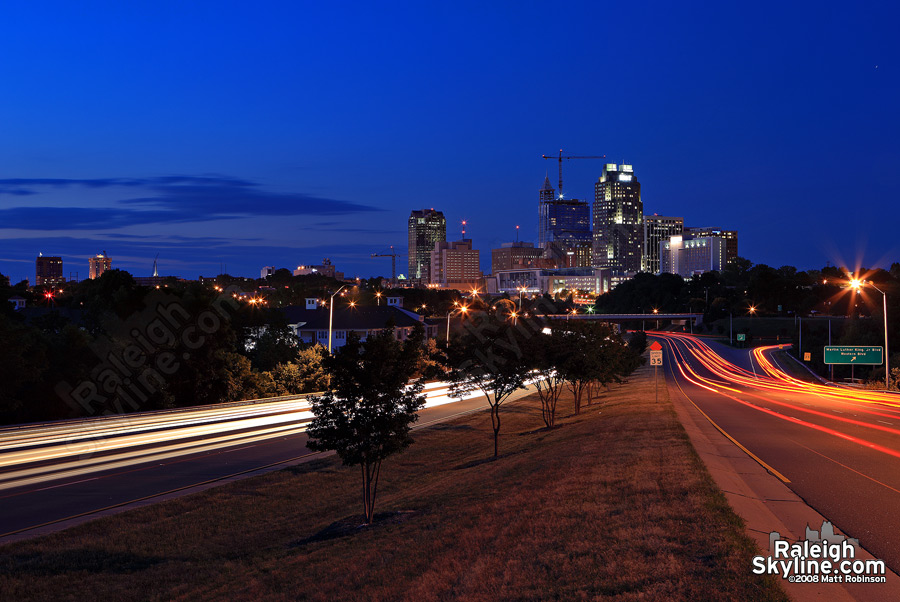 Downtown Raleigh, North Carolina at night