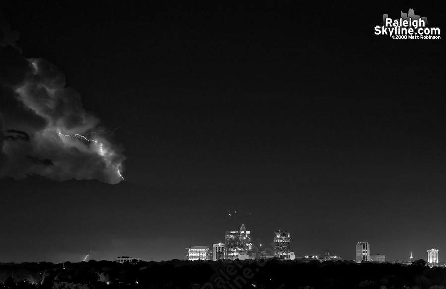 Duke Raleigh Hospital angle of a Thunderstorm