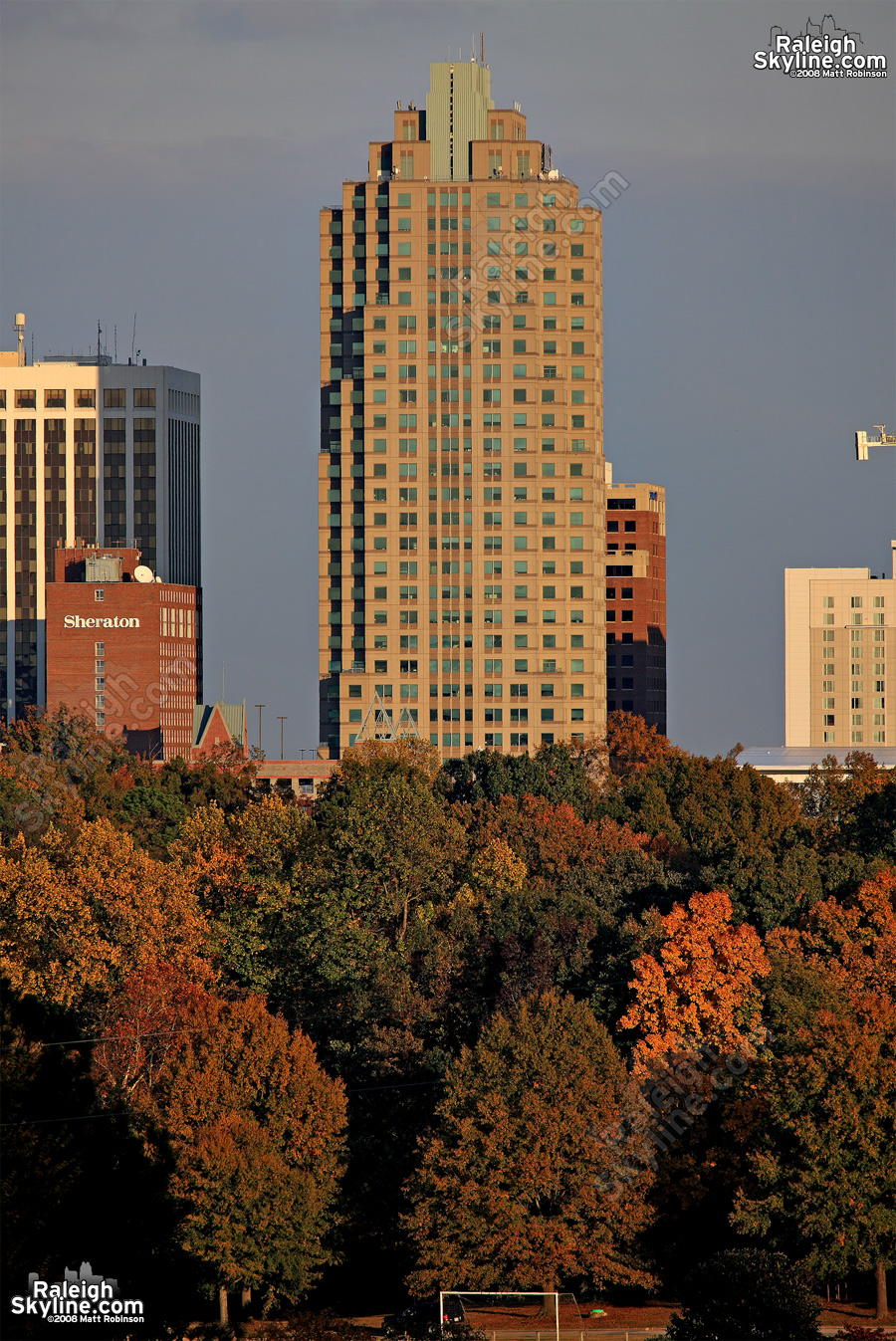 Two Hannover Square during fall