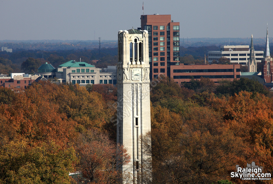 NCSU Bell Tower with Fall Colors