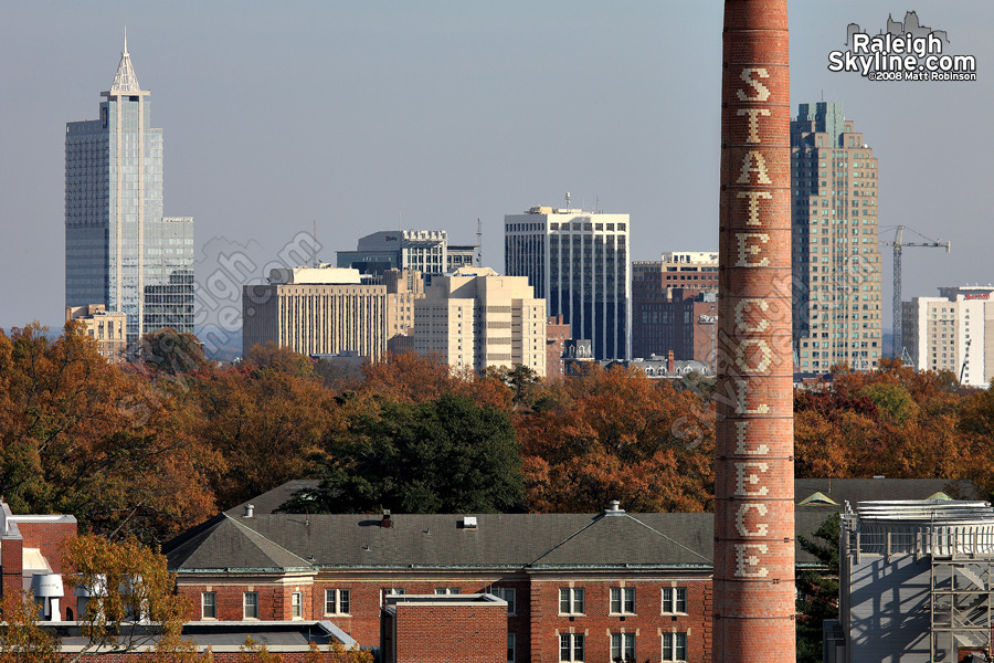 State College smoke stack at NCSU