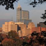 Raleigh's PNC Plaza in the fall 