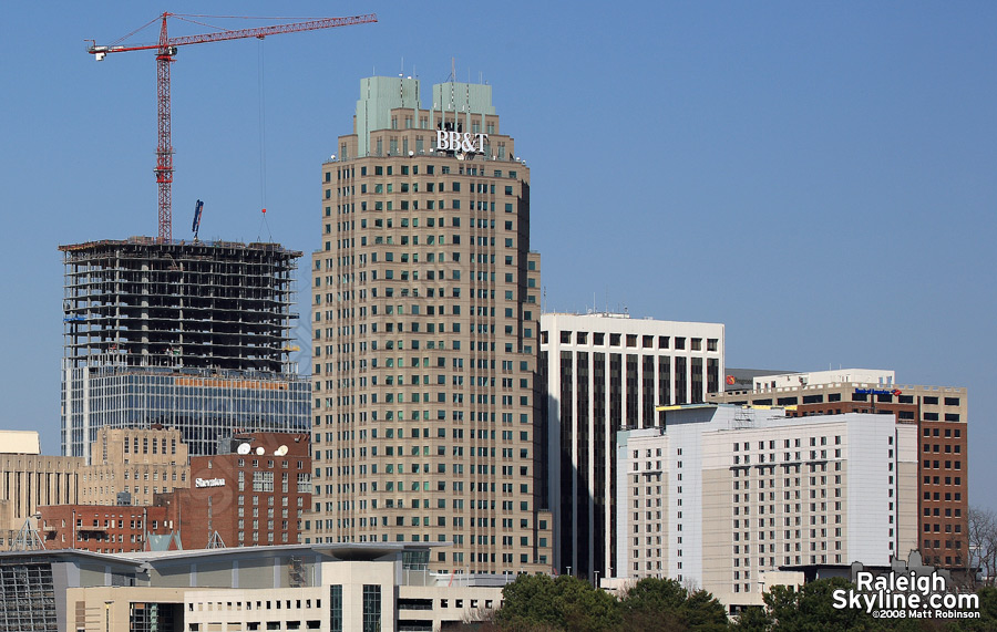 Final Height of the RBC Plaza Crane - Over 600 feet AGL