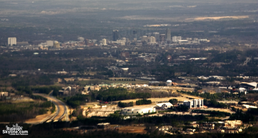 Hazy, Low Contrast Raleigh Aerial