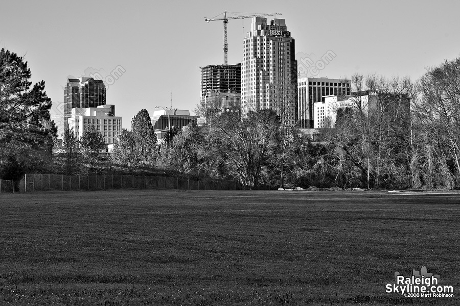 Near the South Saunders Raleigh Greenway - Black and White