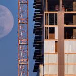 The full Moon rise accompanies construction workers on RBC.