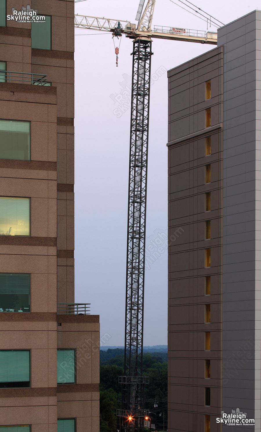 Leaning Tower crane at Charter Square site