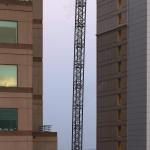 Leaning Tower crane at Charter Square site