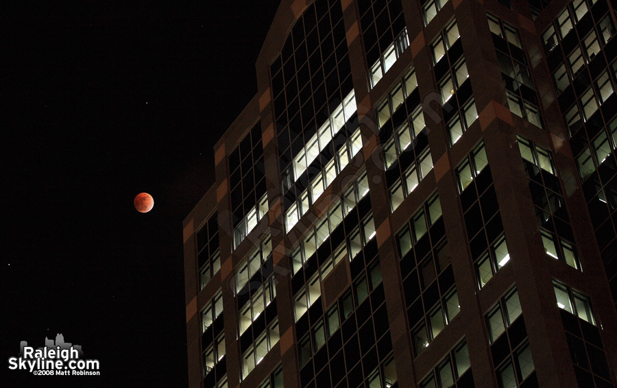 Total eclipse of the moon adjacent to Wachovia Capitol Center