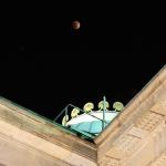 North Carolina State Capitol building dome and the moon (its a stretch).