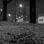 The big snow of 2008! ..actually it was only sticking to a few surfaces that night, downtown.