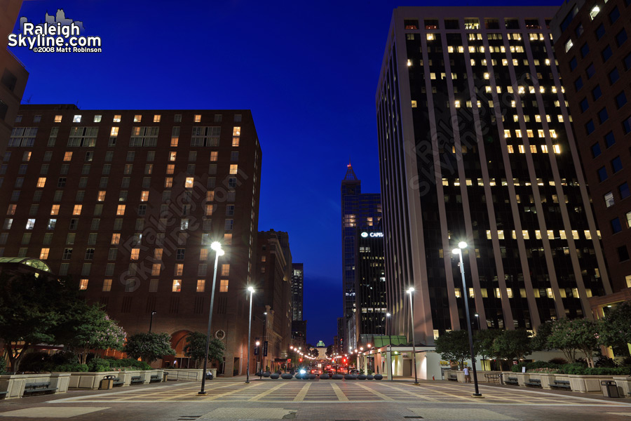 Looking north from the new block of Fayetteville Street