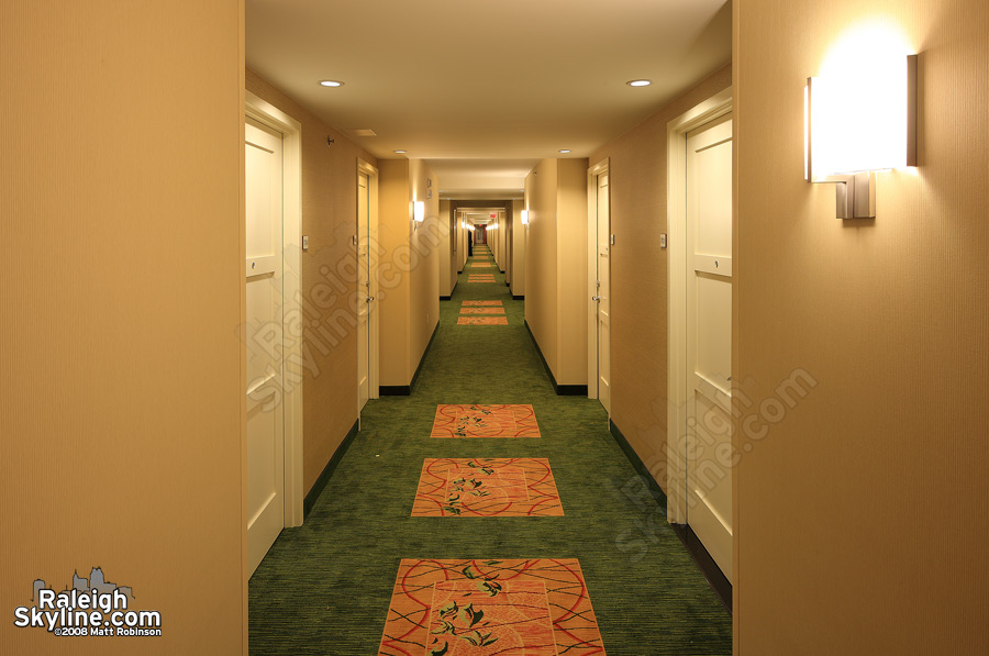 A Hallway of new Raleigh Marriott