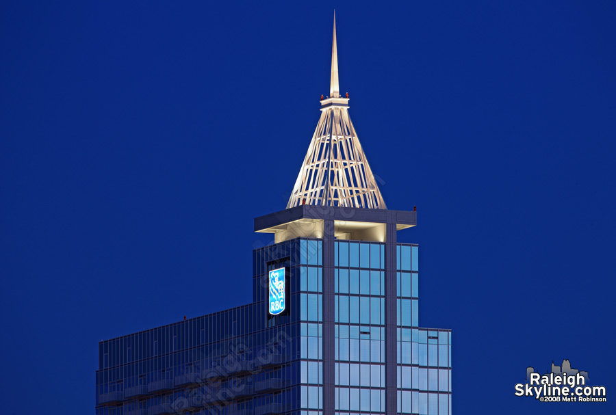 Evening shot of the top of RBC