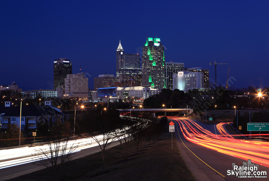 Finally a completely lit Raleigh skyline