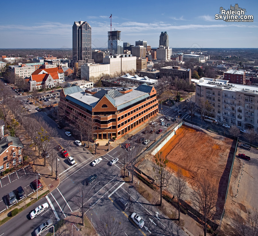 Overview of Raleigh and 'the Hillsborough' site from the Clarion.