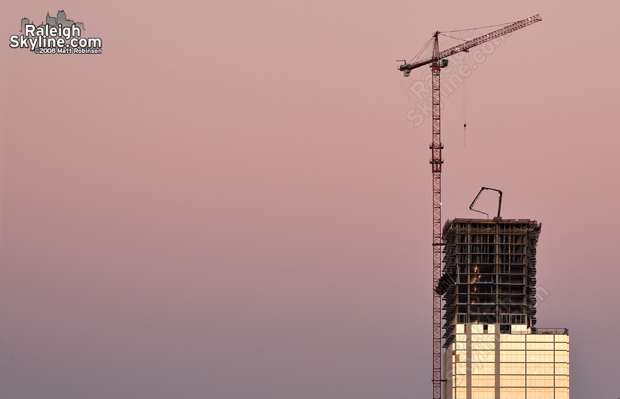 Belt of Venus envelops the RBC Plaza construction